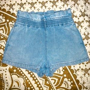 high waisted jean shorts